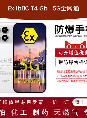 MIUI/小米 REDMI K90 新款7100mAh100W 定制本安EX防爆手机 天然气医药工业化工厂石油库材料专用 （带证书）