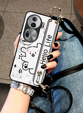 oppo Reno15手机壳Reno14保护套Reno13外壳Reno12腕带款Reno9斜挎挂绳7se皮质感Reno11狗86543时尚Reno10pro+