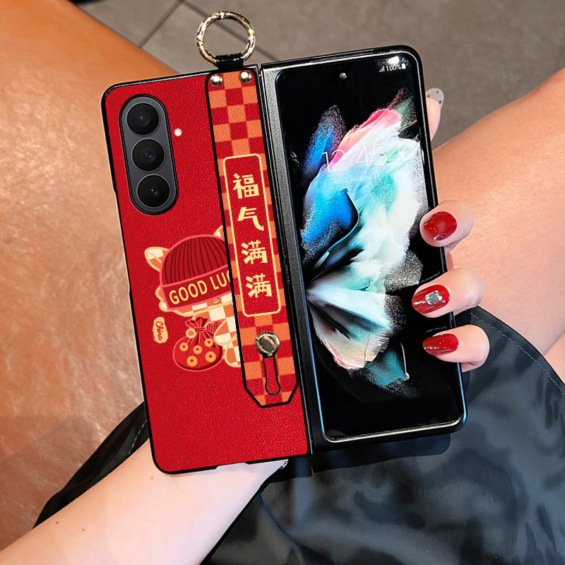 DLARA三星Z Fold7手机壳ZFold6新款Fold5保护套Fold4外壳Fold3皮质感W24斜挎挂绳d2女马年w23好运w21腕带款,3C数码配件,手机保护套/壳,淘宝优惠券,粉丝福利购,淘宝优惠卷