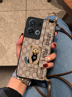 OPPO Reno15手机壳Reno14保护套Reno13外壳Reno12腕带款reno11斜挎挂绳7SE机械熊Reno9潮牌10pro+皮质感8男女