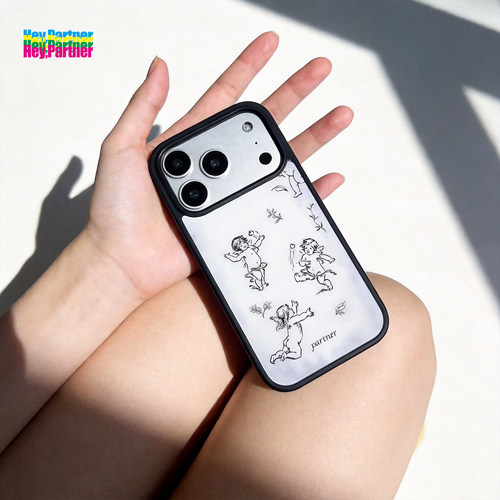 PARTNER可爱天使磁吸磨砂防摔个性适用于iphone17promax/16promax苹果手机壳