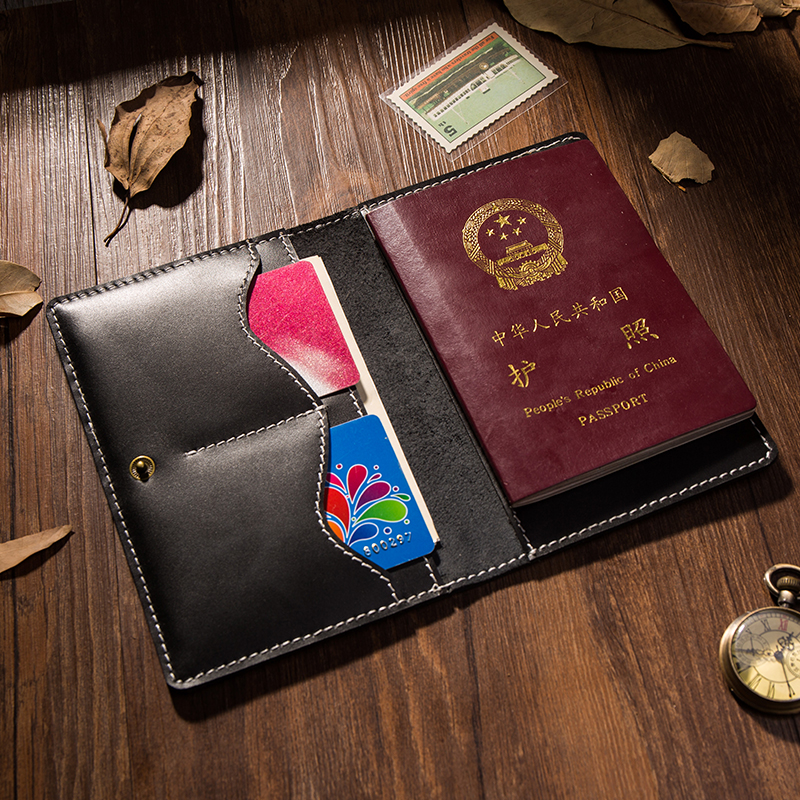 多功能牛皮旅行收納包復古