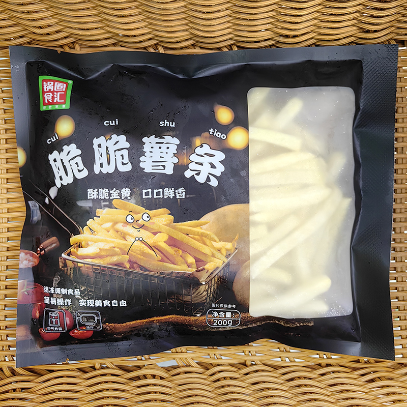锅圈食汇脆脆薯条200g空气炸锅小吃鸡块半成品包装美味土豆条