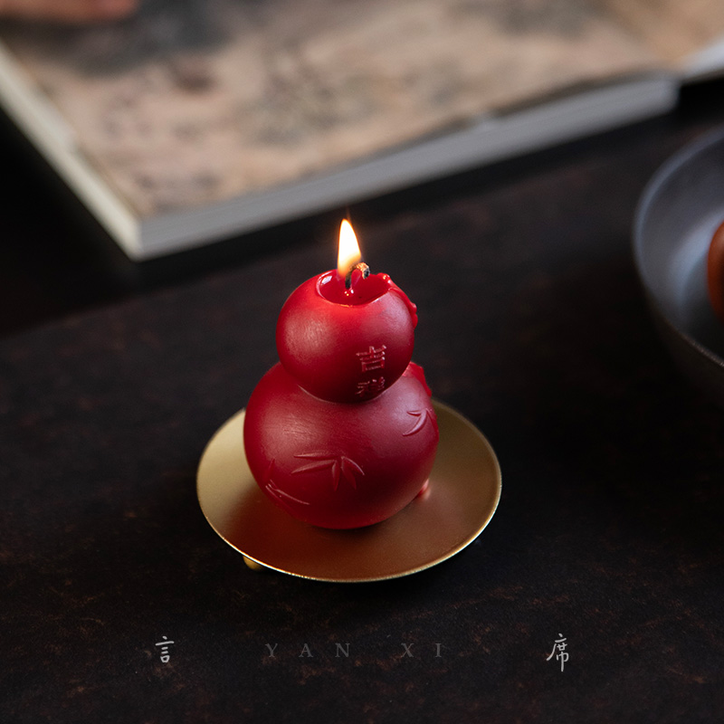 言席茶室書房葫蘆造型香薰蠟燭