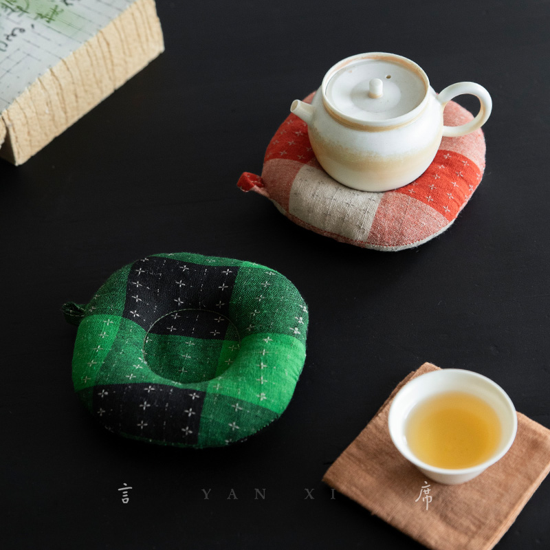創意中式甜甜圈布藝壺承隔熱墊