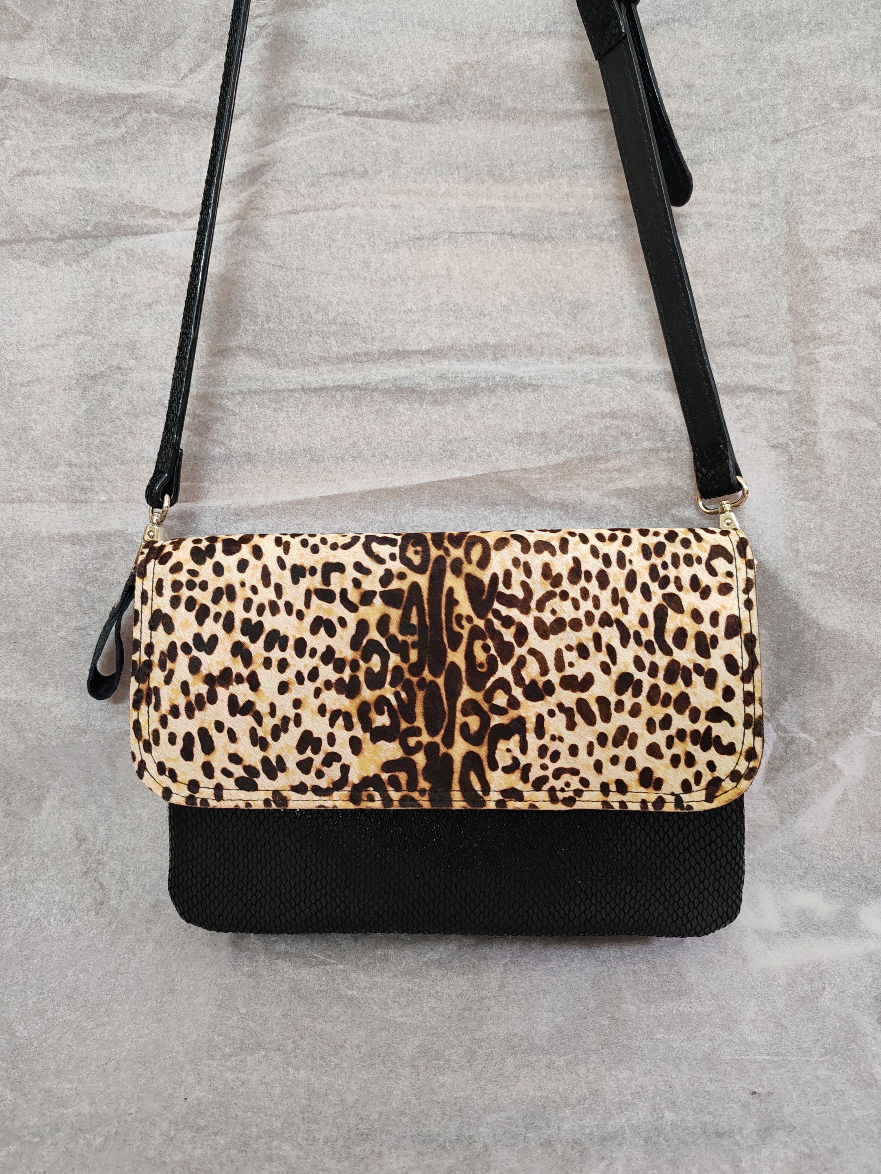 女包新款斜挎单肩包豹纹蛇纹包经典混搭欧美日韩真皮多格实用小包