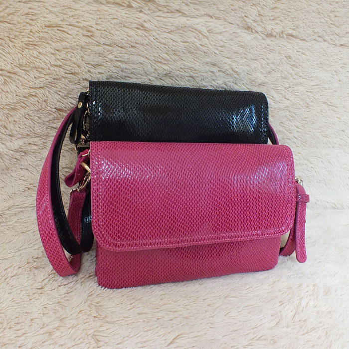 小包真皮斜挎包蛇纹皮女包多格实用潮流包包