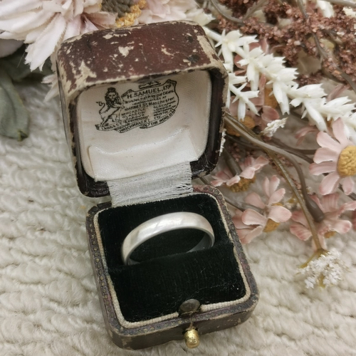 Vintage中古欧洲回流925银光圈戒指25号