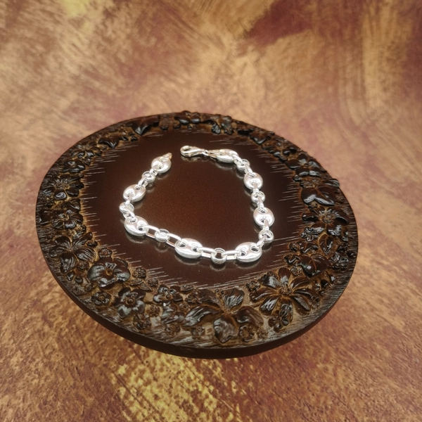 Vintage中古欧洲回流925银猪鼻子手链18cm,饰品/流行首饰/时尚饰品新,银饰手链,淘宝优惠券,粉丝福利购,淘宝优惠卷