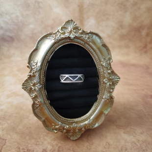 Vintage中古欧洲回流925银素银戒指23号