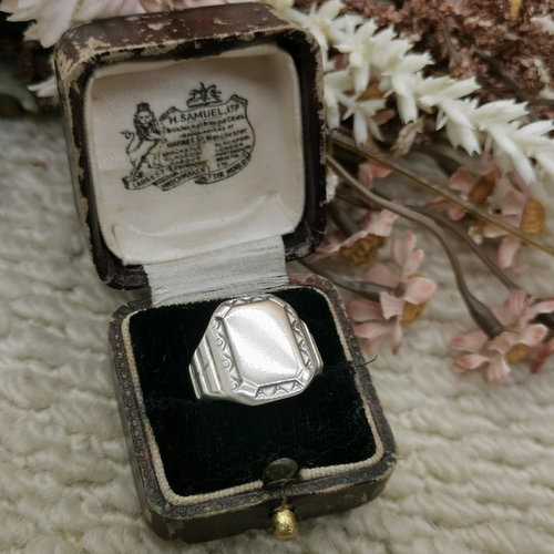 Vintage中古欧洲回流925银印章戒指11号