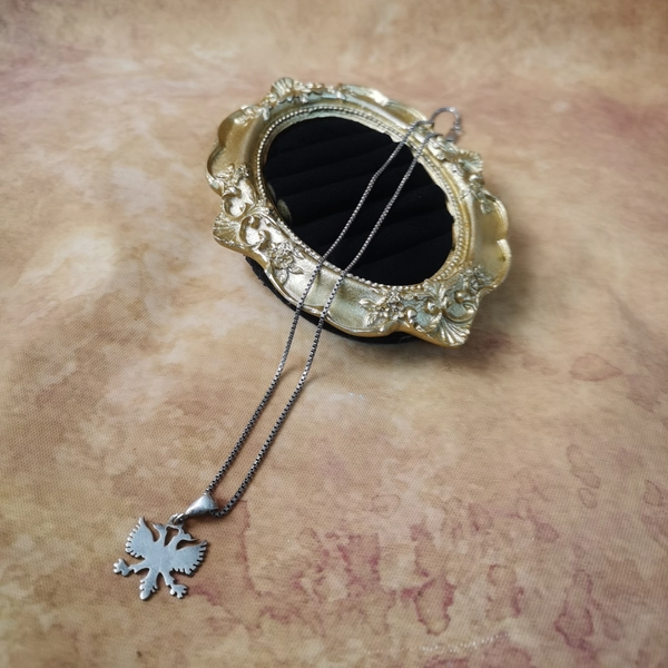 Vintage中古欧洲回流925银盒子链项链套链43cm