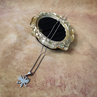 Vintage中古欧洲回流925银盒子链项链套链43cm