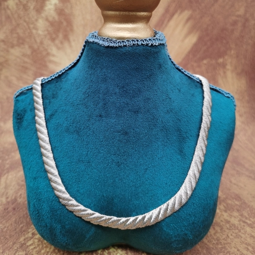 Vintage中古欧洲回流925银丝带项链45cm