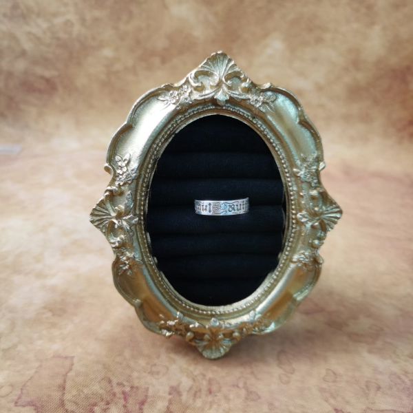 Vintage中古欧洲回流925银戒指20号