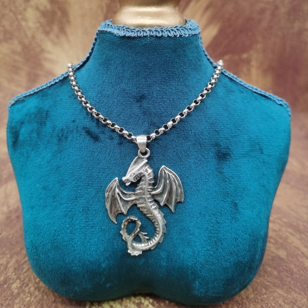 Vintage中古欧洲回流925银翼龙吊坠,饰品/流行首饰/时尚饰品新,银饰吊坠,淘宝优惠券,粉丝福利购,淘宝优惠卷