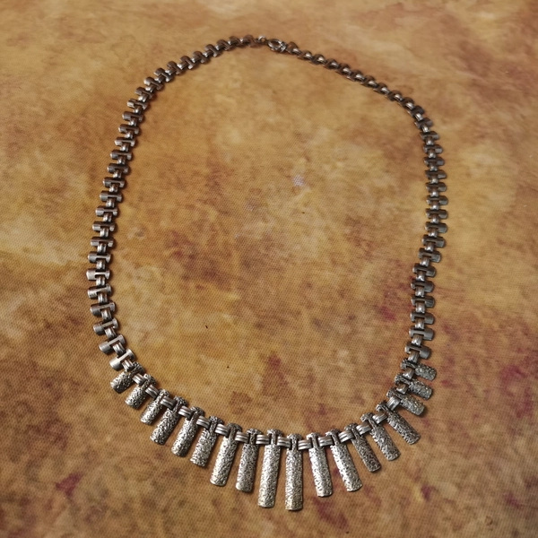 Vintage中古925银老手作项链大全标收藏款44cm