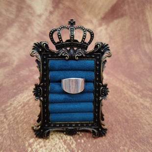 Vintage中古欧洲回流925银素银戒指18号