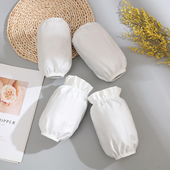 头 办公室工作防脏防污医生白大褂护士护袖 白色袖 套纯棉女上班套袖