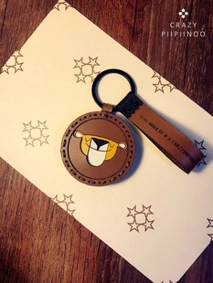 卡通狮子狮子座手工牛皮真皮汽车卡通钥匙扣包挂创意生日礼物挂件