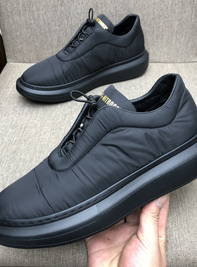 帕达索冬季新款潮流羽绒布防风保暖棉鞋男士加绒加厚休闲鞋211028