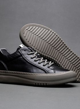 帕达索秋冬男士板鞋新款英伦百搭潮鞋时尚舒适真皮休闲鞋PB211021