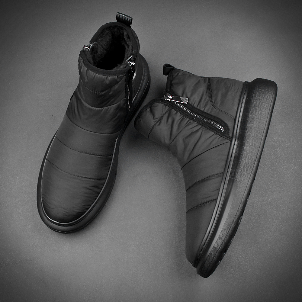 帕达索男士冬季雪地靴新款百搭休闲棉鞋男款加绒保暖羽绒鞋201022