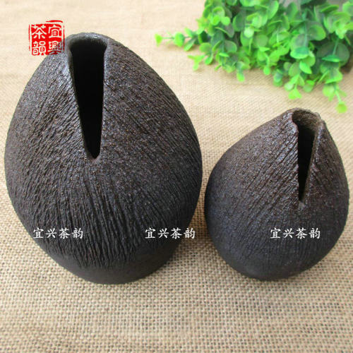 粗陶花瓶 复古手工花插 陶瓷禅意花瓶花器 茶具摆件陶艺插花花艺