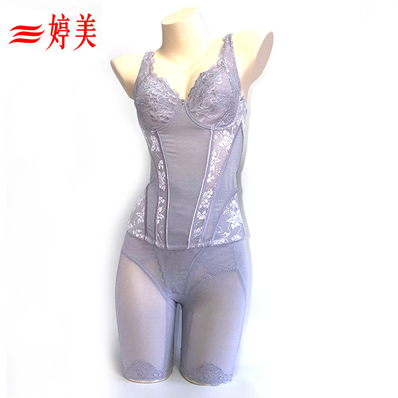 婷美超级魔鬼瘦夏款调整型塑身内衣套装收腹束腰提臀修型美体0801