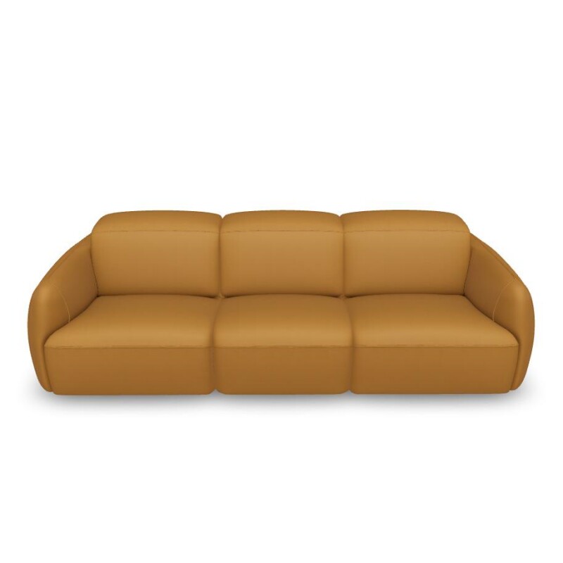 意式极简头层牛皮沙发客厅现代简约全真皮电动功能沙发直排位定制