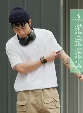 PrintsCrew美式索罗娜小领口短袖T恤小袖口BOXY打底衫Cleanfit男