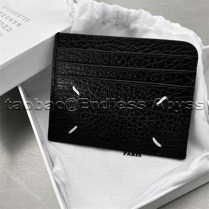 Endless Abyss 22ss头层牛皮极简卡包男女四点缝线真皮卡夹零钱包
