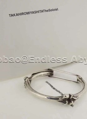 THE SOLOIST风格23ss 骨头拼接夹扣手镯日系轻奢小众设计男女手环
