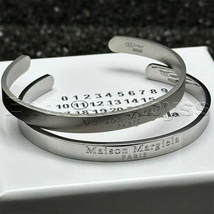 Endless Abyss 21ss经典字母刻印手镯LOGO钛钢手环男女士极简配饰