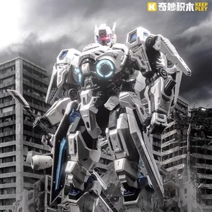 奇妙积木Keeppley王者荣耀皮肤周边无限飓风号夏侯惇手办模型玩具