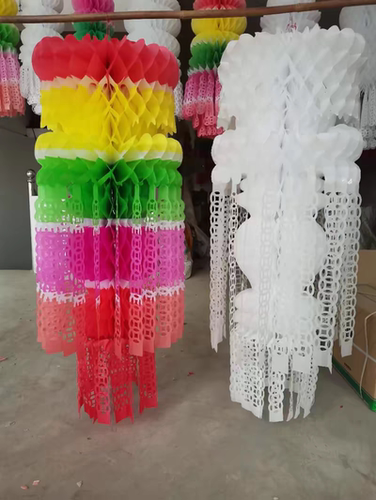 清明节挂清祭祀七彩环保纸挂社纸花清明吊花束青山条拷贝纸祭祖灯
