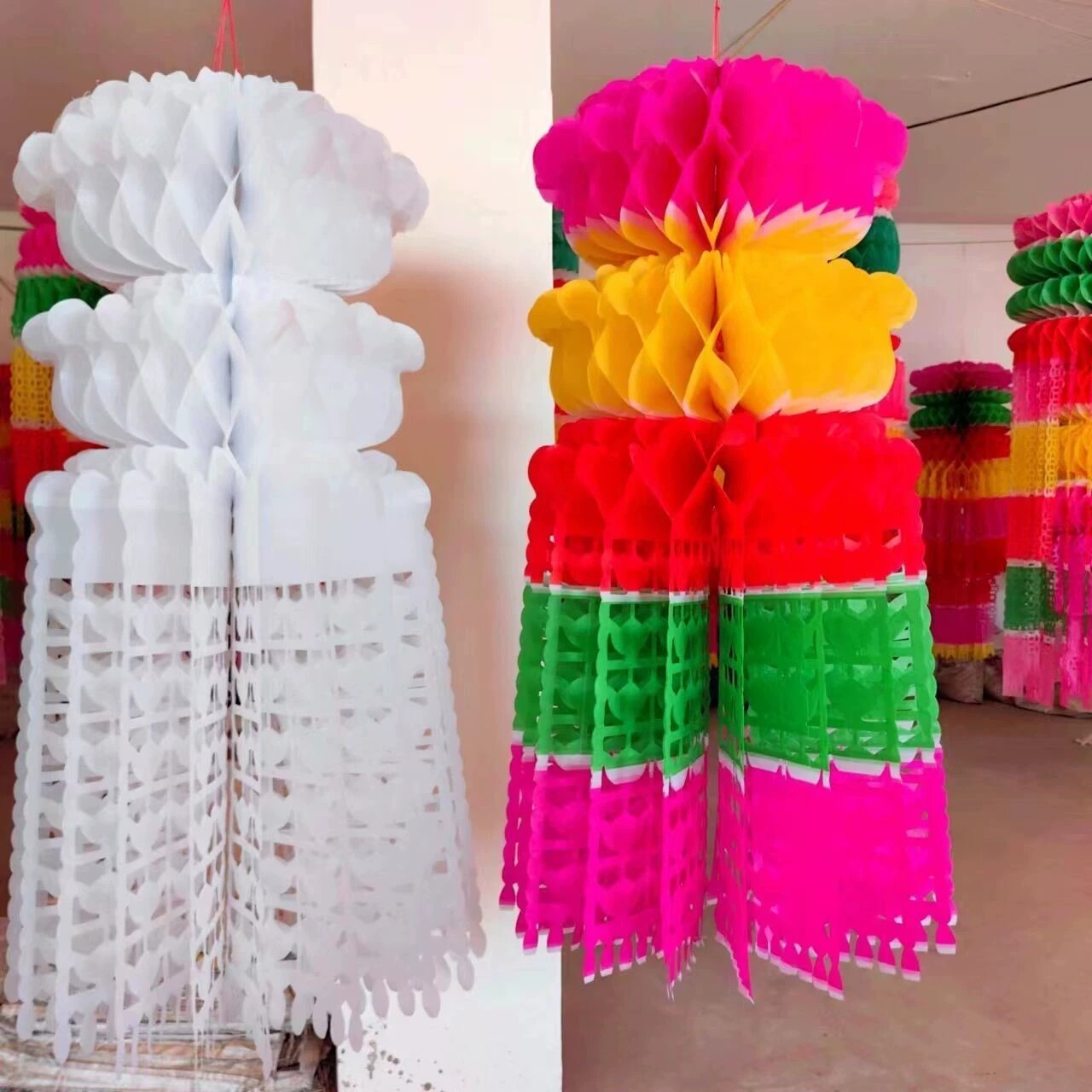 彩色纸灯笼清明节拷贝纸清明挂清灯笼坟飘白事灯笼环保纸挂青挂纸