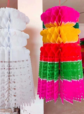 彩色纸灯笼清明节拷贝纸清明挂清灯笼坟飘白事灯笼环保纸挂青挂纸