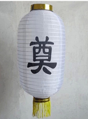 白色白事祭奠灯笼清明节挂清长冬瓜灯笼上坟扫墓专用白事灵堂布置