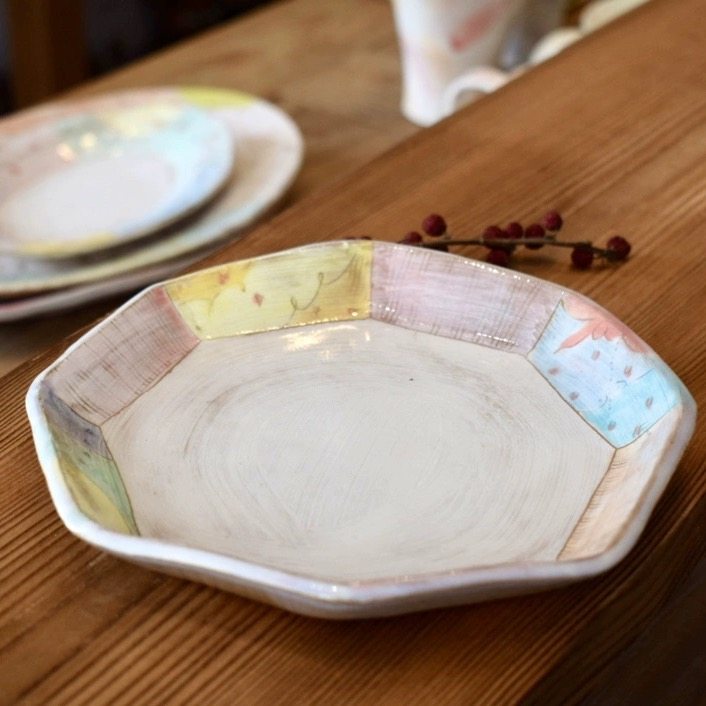 森田みほ手作陶艺碟子菜碟大碟深碟
