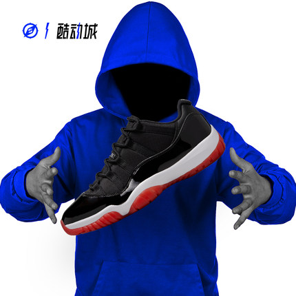 指南针 AIR JORDAN 11 LOW AJ11黑红低帮 男子篮球鞋 FV5104-006