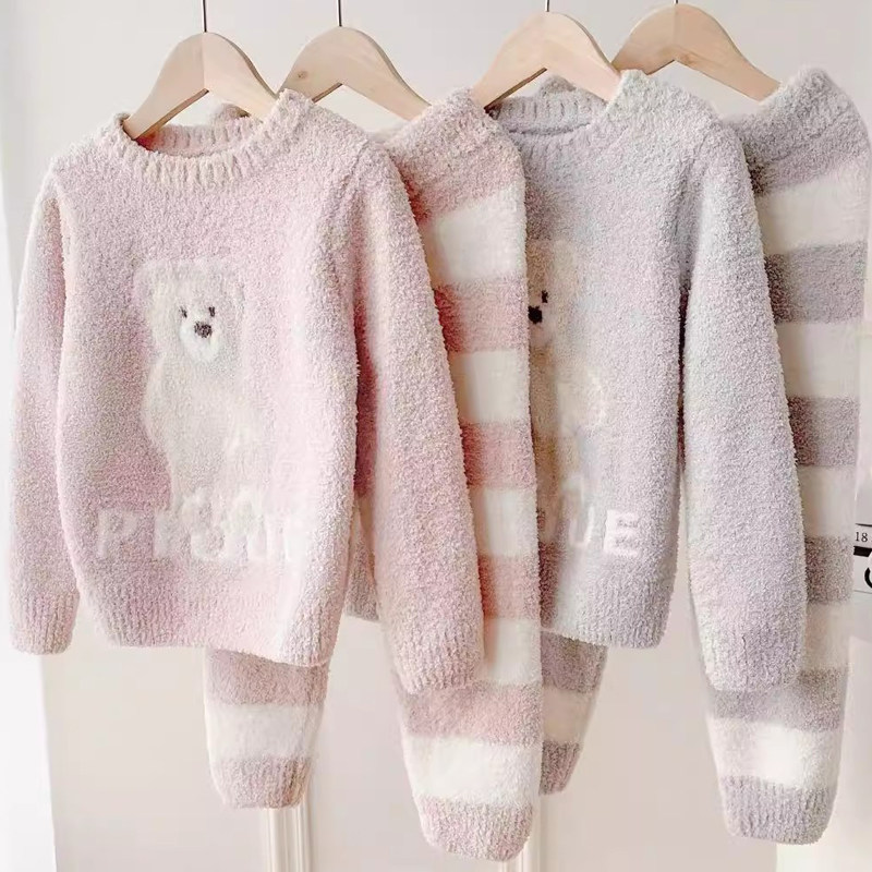 半边绒家居服可爱可爱