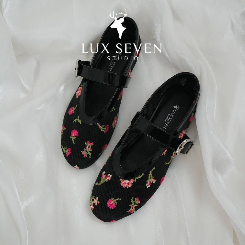 【狂欢价】邂逅温柔仙女风 绝美花朵轻柔网纱芭蕾玛丽珍鞋女