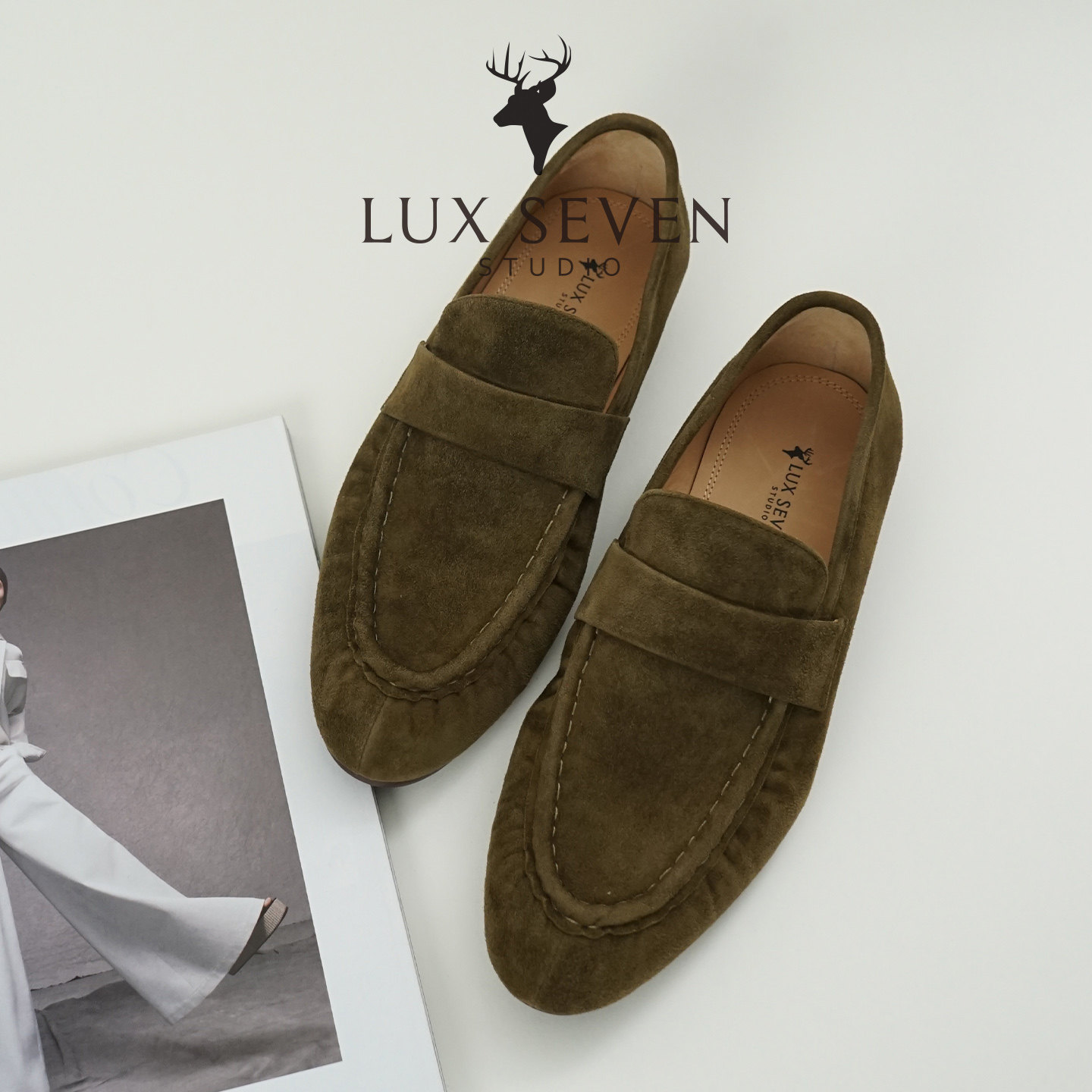 苔藓绿乐福鞋美得独特又轻松