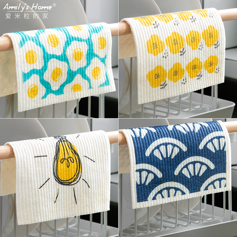 洗碗布木浆棉抹布厨房用不易沾油