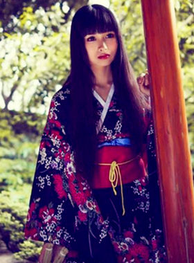 定制尺寸地狱少女阎魔爱动漫和服套装棉麻 繁花二笼三鼎 量大优惠