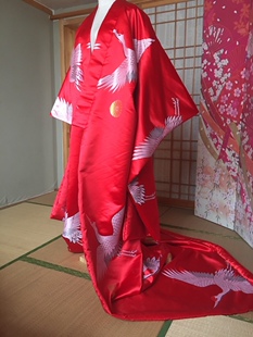 刺绣仙鹤高端织锦和服打褂中华吴服晨袍外套汉服古装cos 按需定制