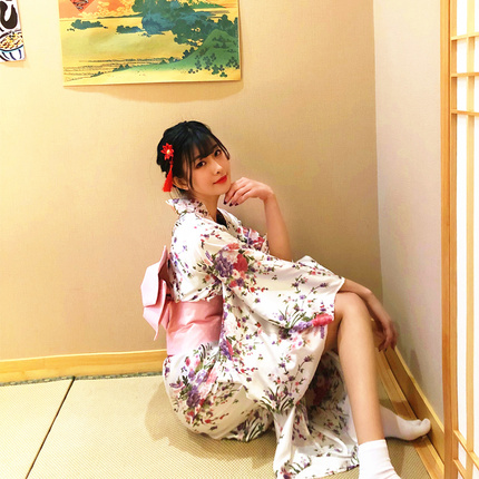 日式和服浴衣中华吴服连衣裙汉服古装家居睡袍cos剧本杀 定制尺寸