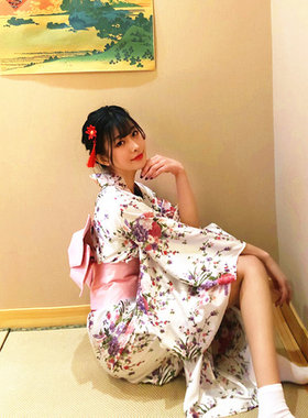 日式和服浴衣中华吴服连衣裙汉服古装家居睡袍cos剧本杀 定制尺寸