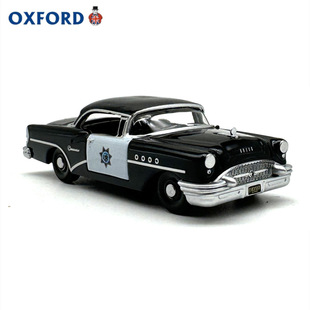 OXFORD别克世纪1955年公路巡警汽车模型合金仿真收藏摆件老式1:87